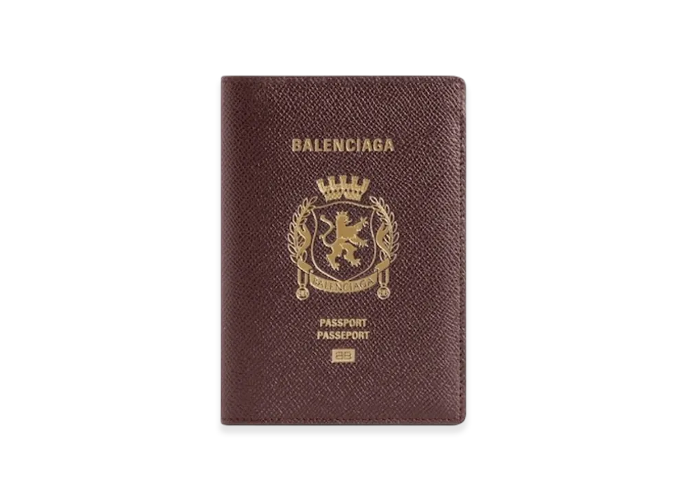 BALENCIAGA Passport Holder "Burgundy"