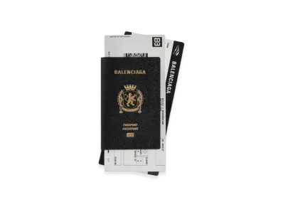 BALENCIAGA Passport Long Wallet 2 Tickets "Black"