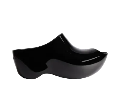 BALENCIAGA Women's Technoslide Sandal in Shiny Rubber "Black"