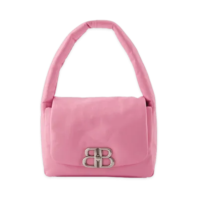 BALENCIAGA Women's Monaco Sling S Shoulder Bag Leather "Pink"