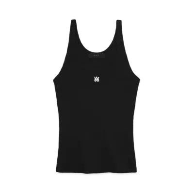 AMIRI Women's MA Embroidered Ribbed Tank "Black"