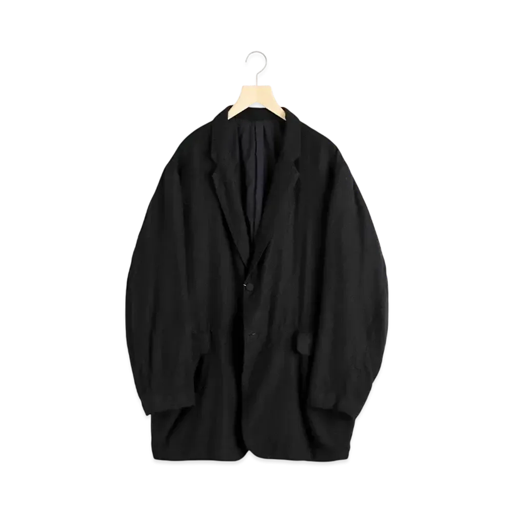 COMOLI Cashmere Silk Frock Coat "Black"