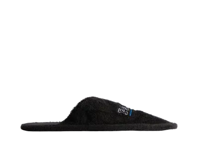 BALENCIAGA WMNS Hotel Flat Mule in Cotton Towel "Black"