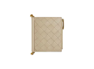 Bottega Veneta Solstice Small Bi-Fold Wallet "Ecru"
