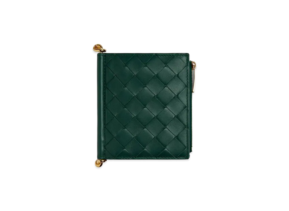 Bottega Veneta Solstice Small Bi-Fold Wallet "Emerald Green"