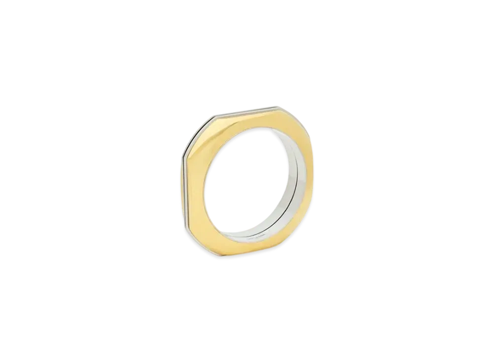 Saint Laurent Split Hexagon Bangle in Metal "Gold/Palladium"