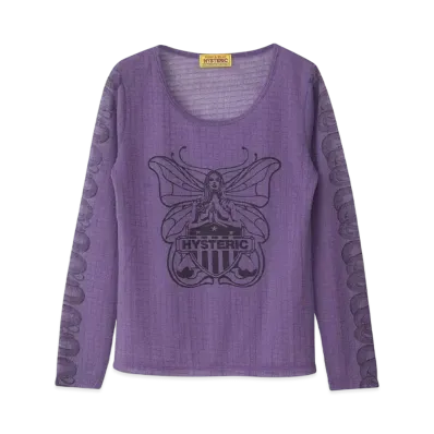 HYSTERIC GLAMOUR Lavitated Girl T-Shirt "Purple"