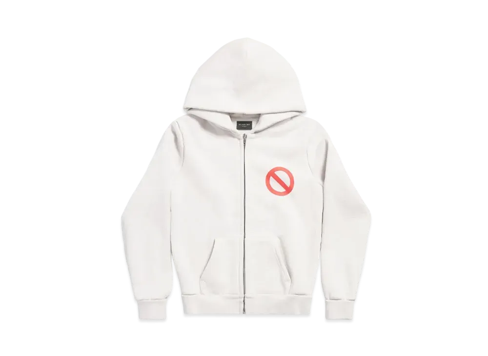 BALENCIAGA Men's Balenciaga Music | BFRND Series Zip-Up Hoodie Small Fit "Off White"