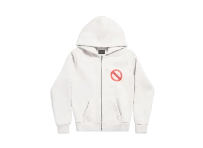 BALENCIAGA Men's Balenciaga Music | BFRND Series Zip-Up Hoodie Small Fit "Off White"