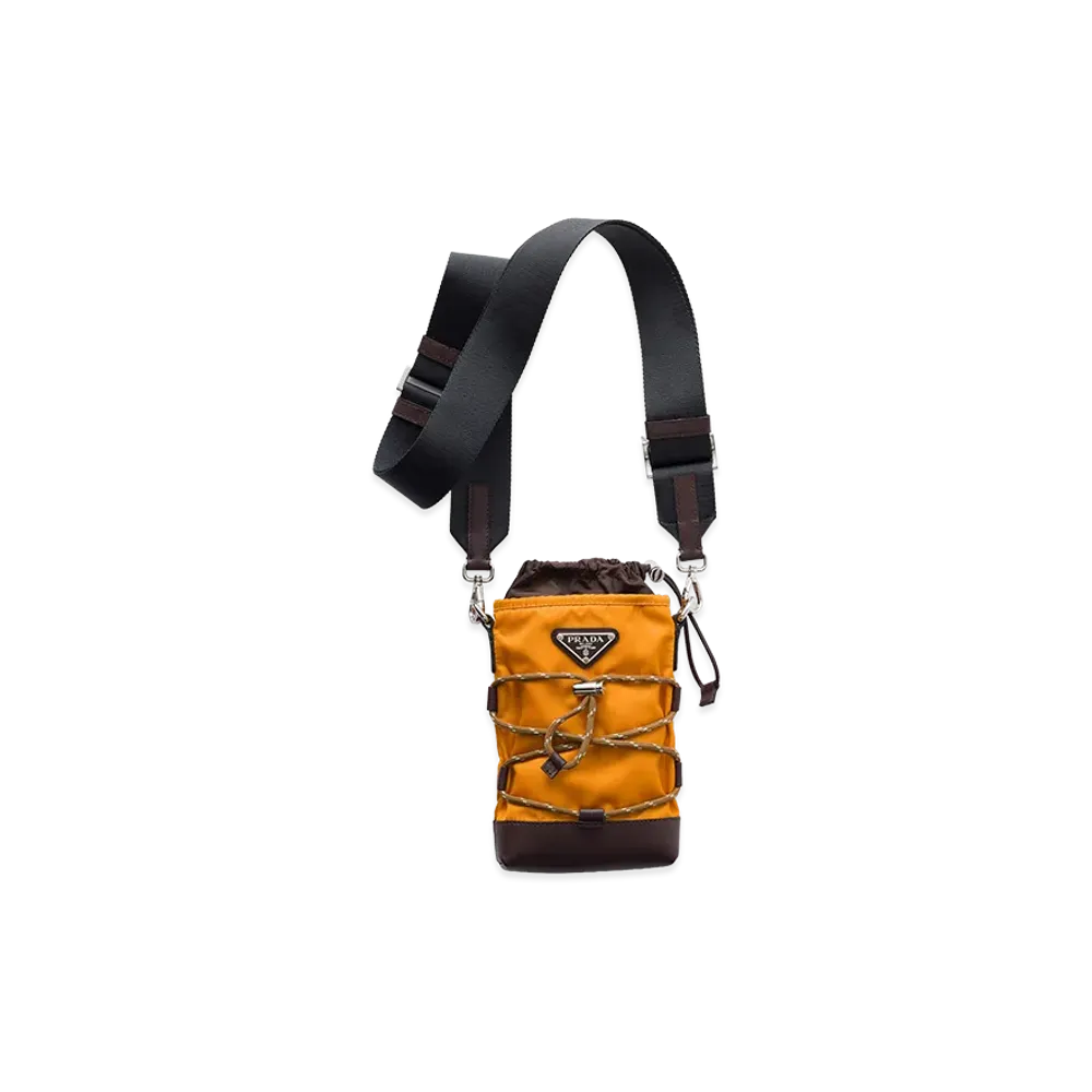 PRADA Speed Lock Re-Nylon Leather Smartphone Case "Amber"
