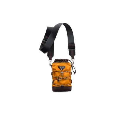 PRADA Speed Lock Re-Nylon Leather Smartphone Case "Amber"