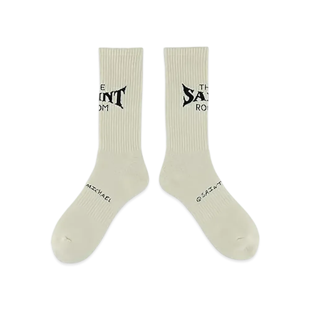 Saint Mxxxxxx x Shermer Academy Sock S Room "Ecru/Black"