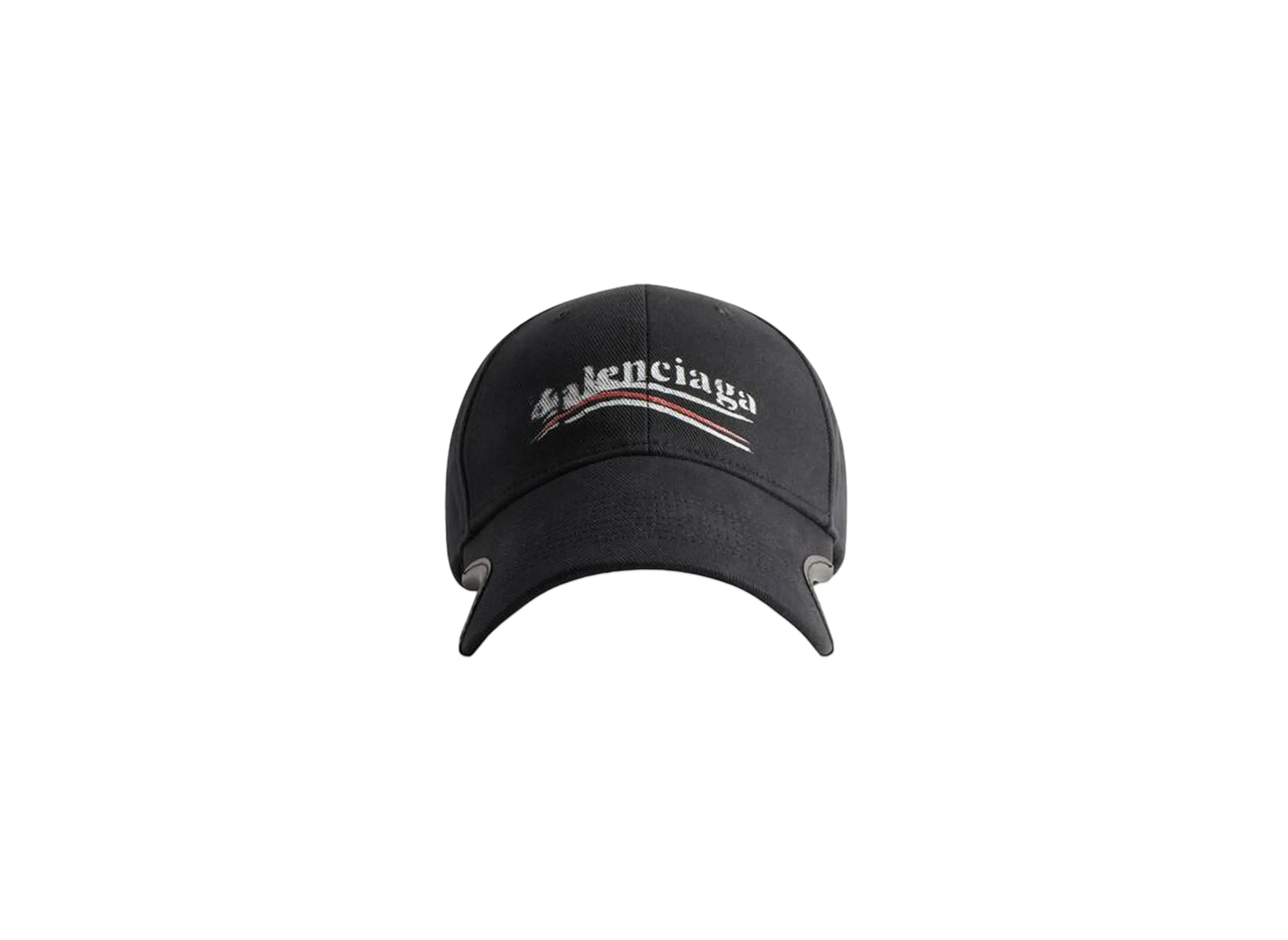 BALENCIAGA Political Stencil Cap in Cotton Drill "Black/White"