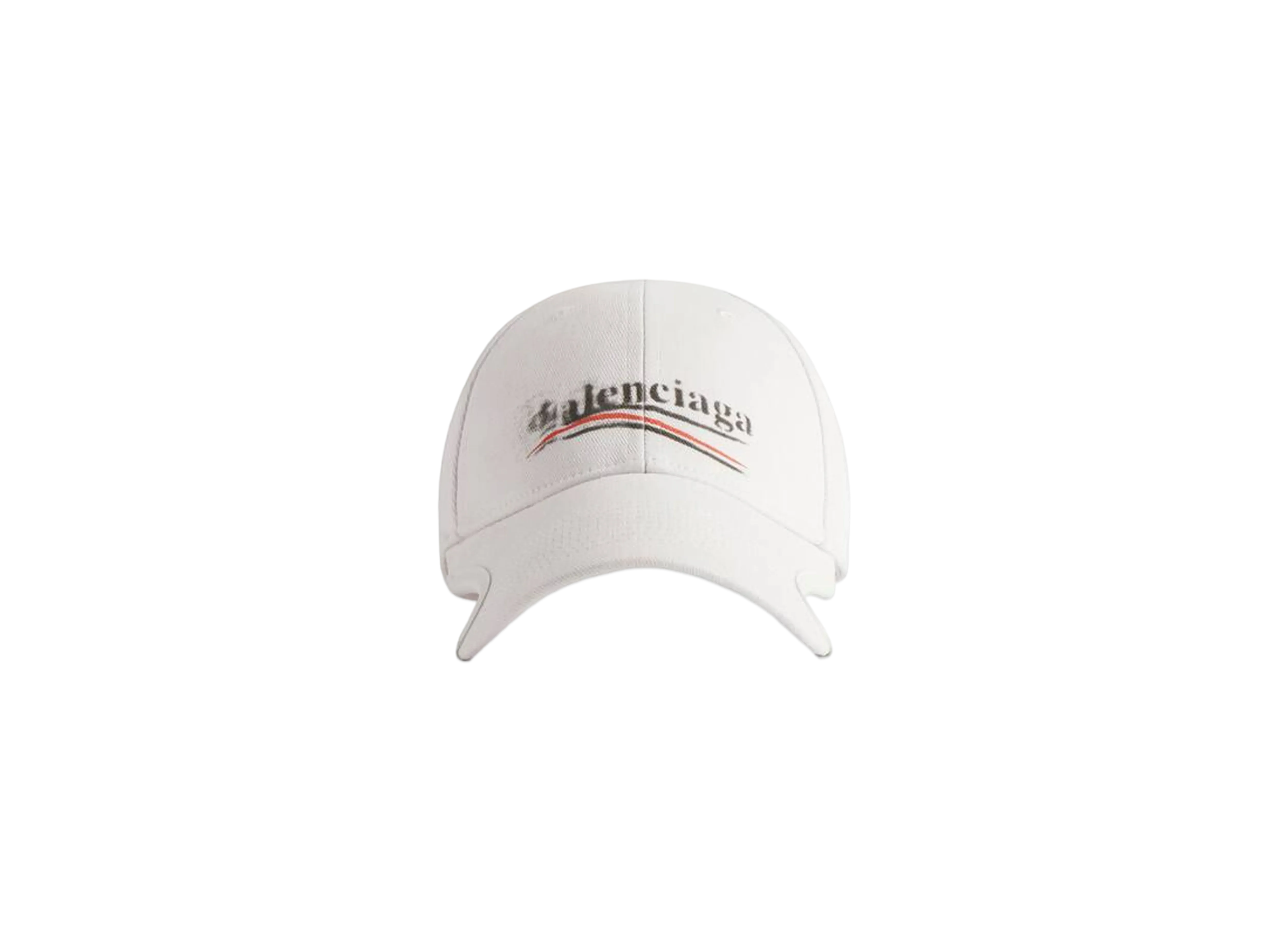 BALENCIAGA Political Stencil Cap in Cotton Drill "Off White/Black"