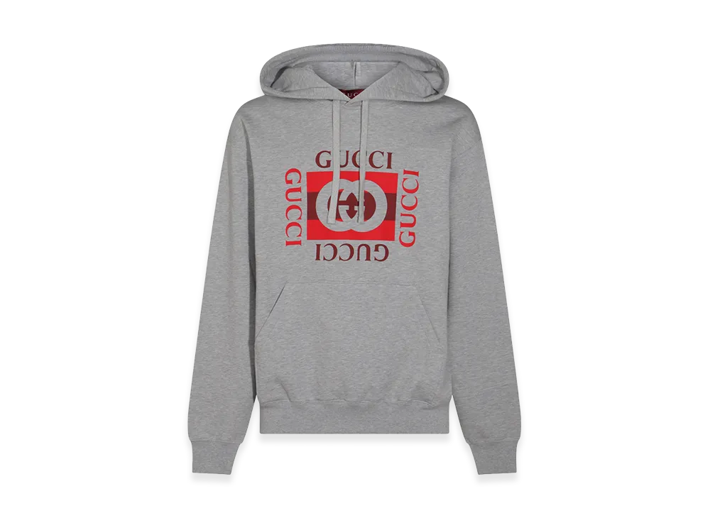 GUCCI 'Gucci Incrocio GG' Print Hoodie "Gray"