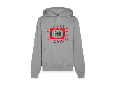 GUCCI 'Gucci Incrocio GG' Print Hoodie "Gray"
