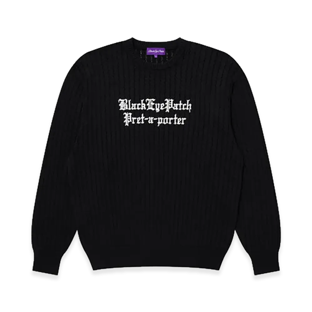 BlackEyePatch Pret-A-Porter Knit Crew Sweater "Black"