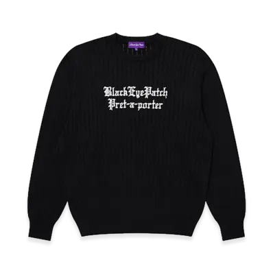 BlackEyePatch Pret-A-Porter Knit Crew Sweater "Black"