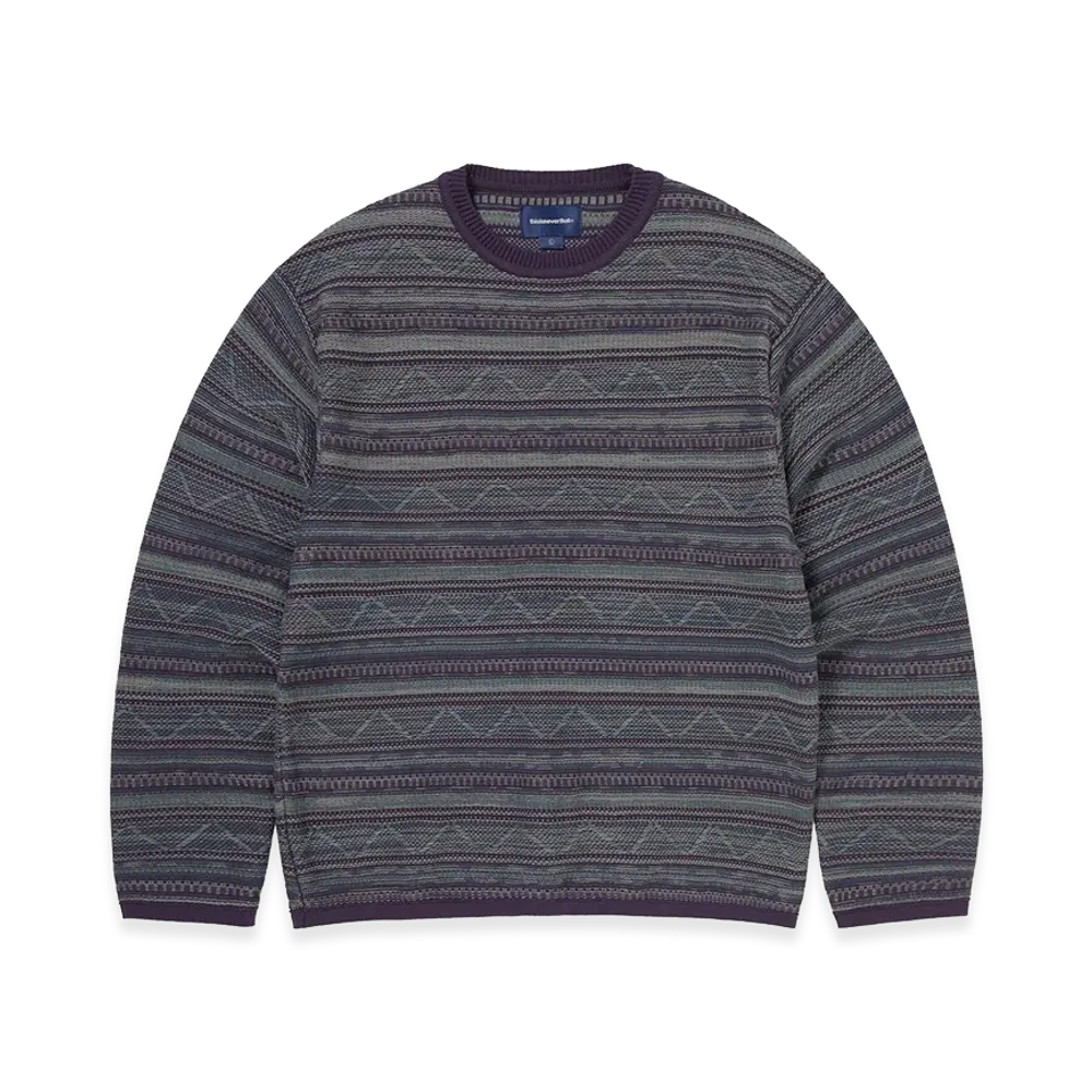 thisisneverthat Pattern Knit Crew "Dark Purple"