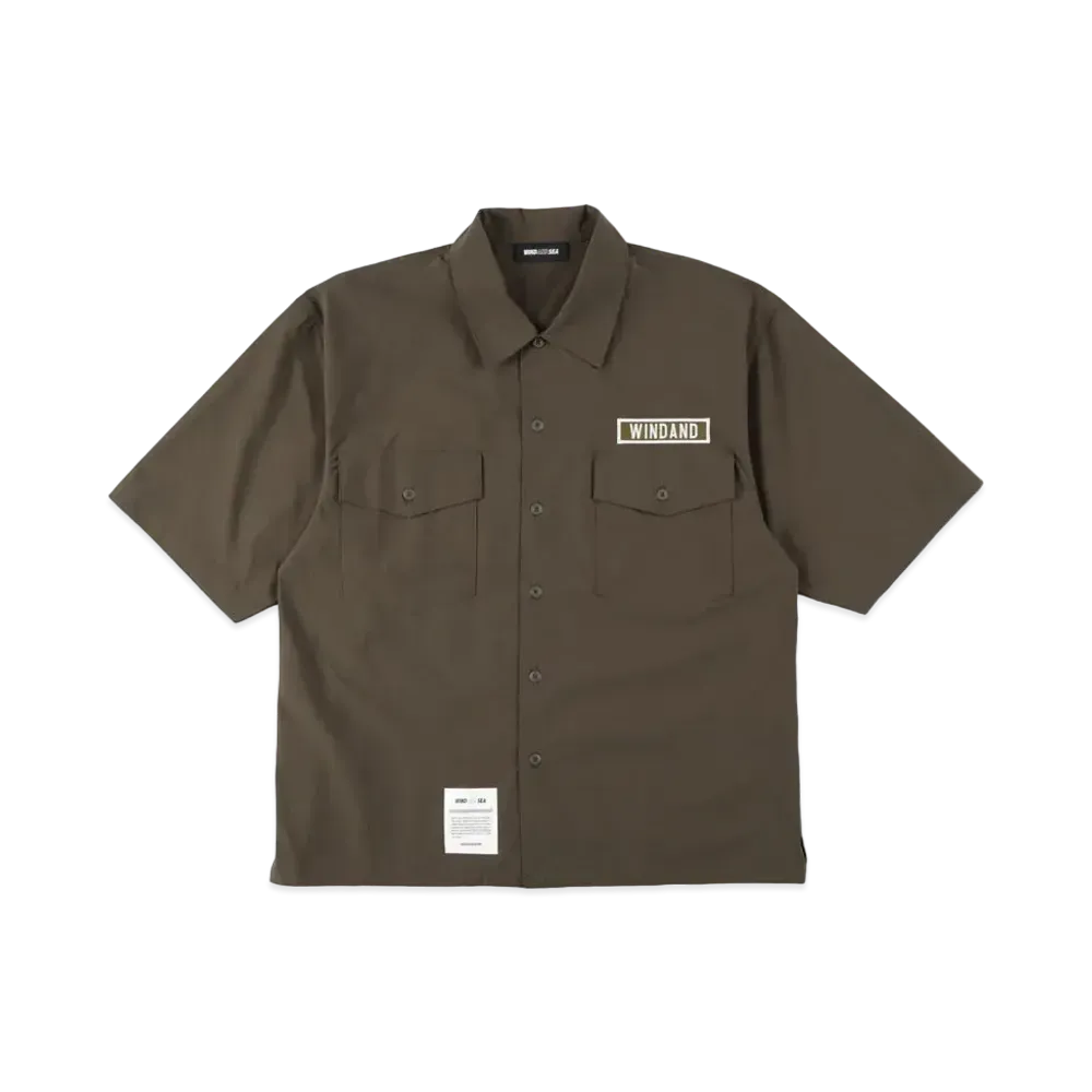WIND AND SEA MIL NYLON S/S SHIRT "Olive"