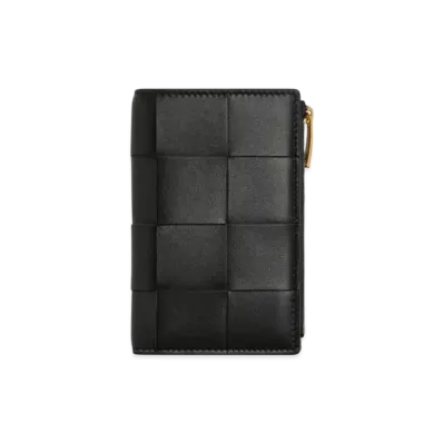 Bottega Veneta Cassette Medium Bi-Fold Wallet "Black"