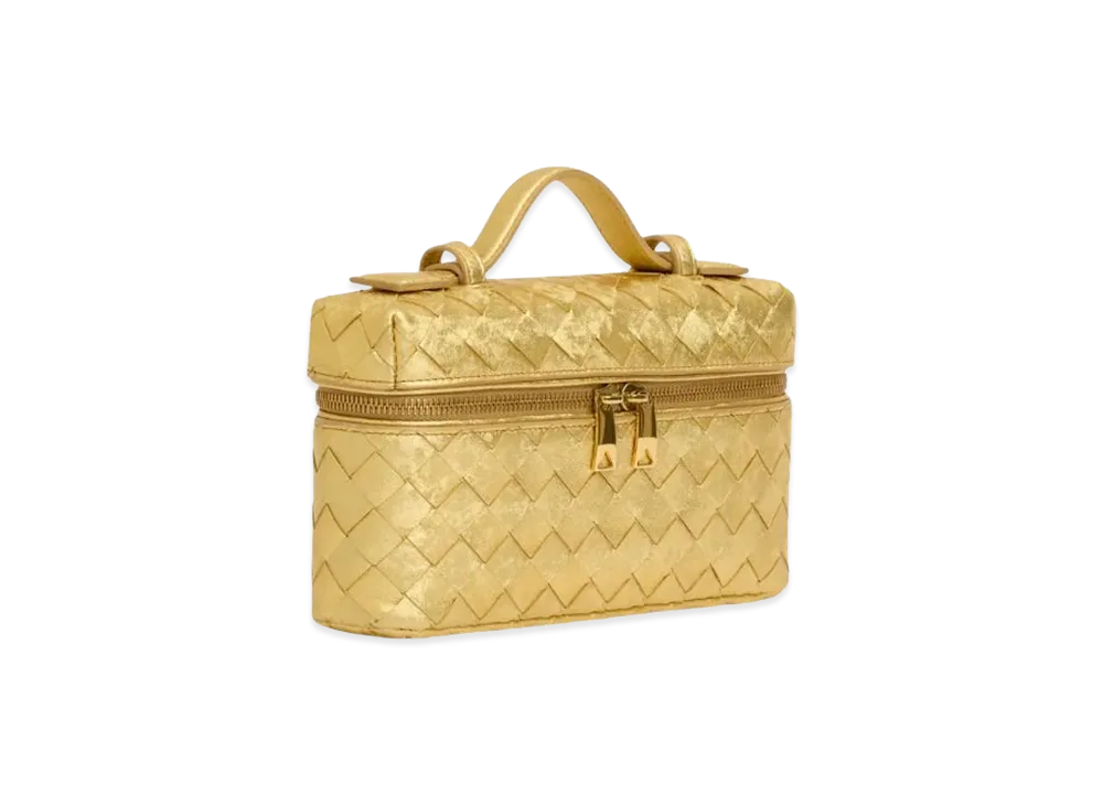 Bottega Veneta Women's Bang Leather Vanity Case "Beige"