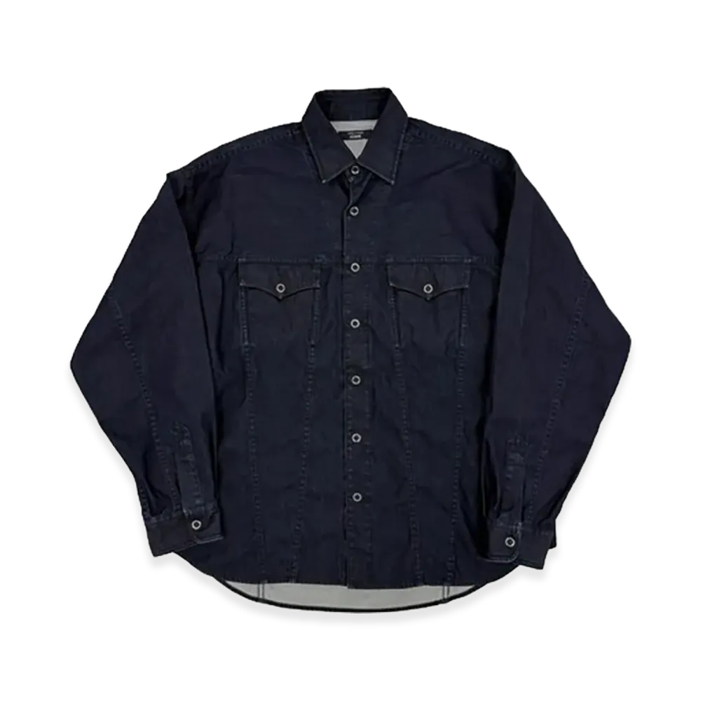COMME des GARCONS HOMME Light Ounce Denim 3 Layer Laminate Shirt "Navy"