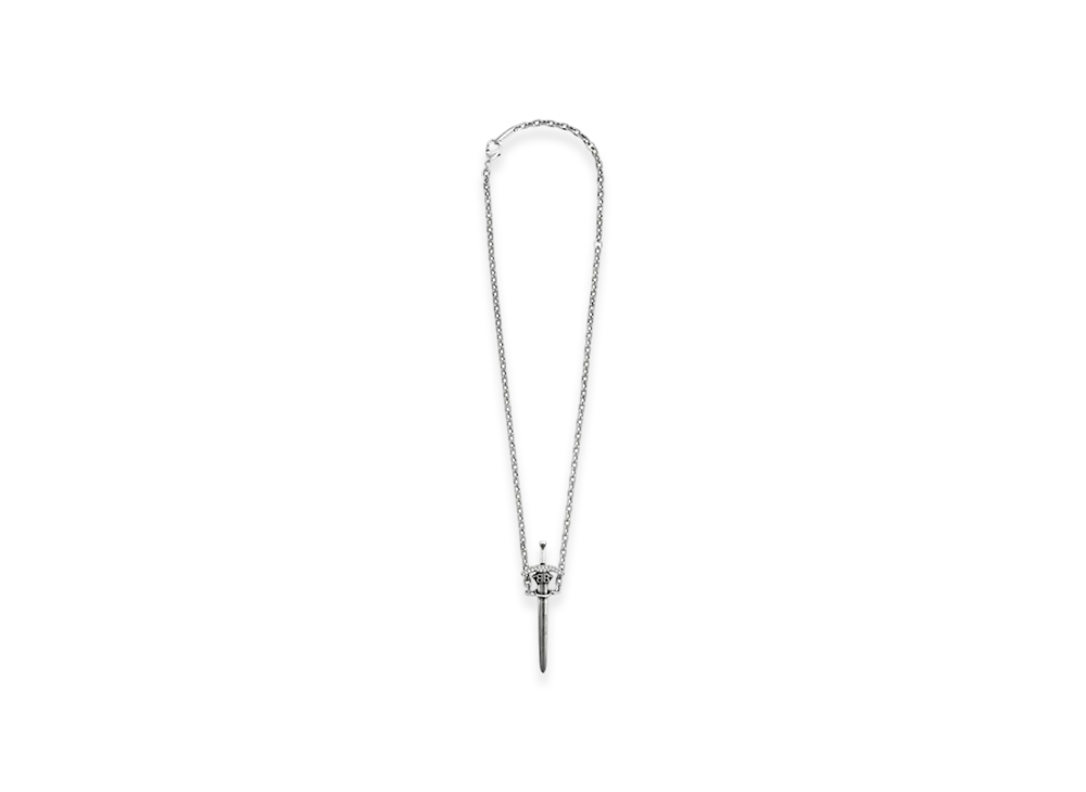 BALENCIAGA Goth Sword Necklace "Silver"