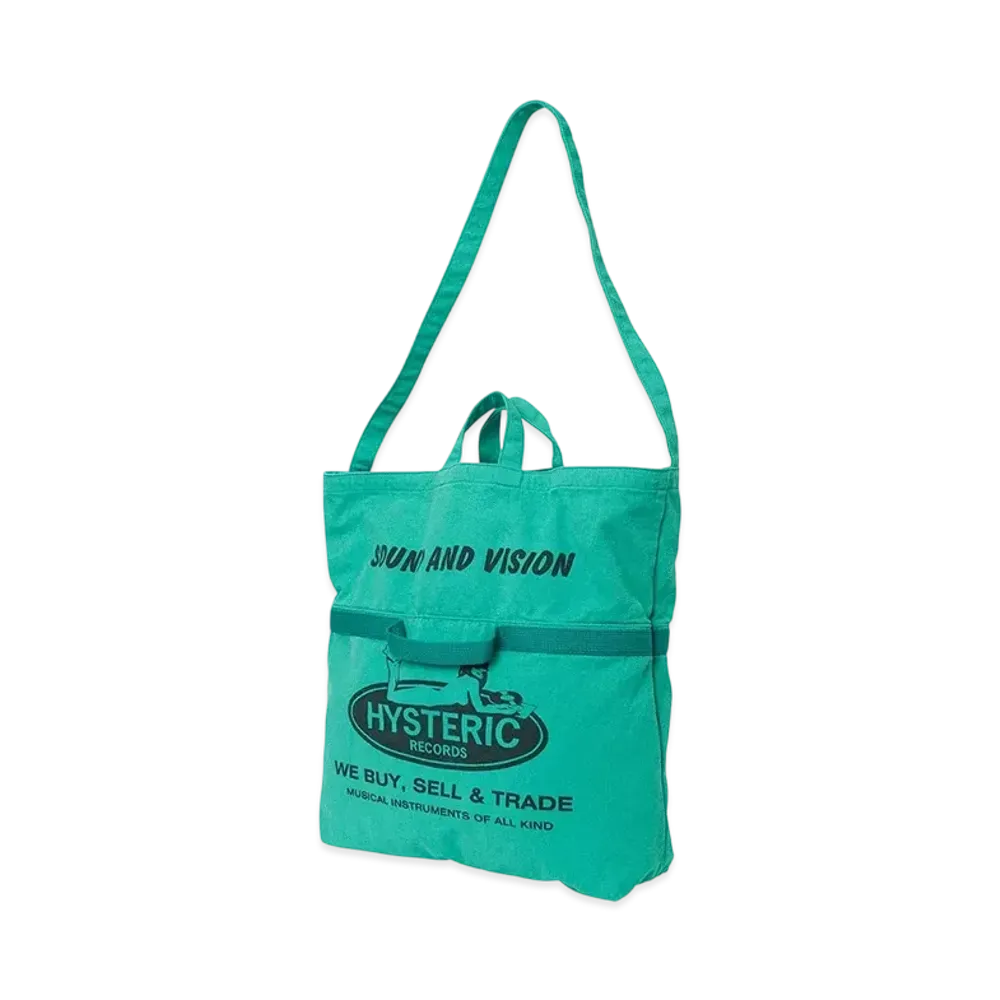 HYSTERIC GLAMOUR Hysteric Records 2Way Tote Bag "Blue"