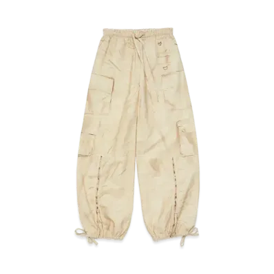 Acne Studios Relaxed Fit Printed Trousers "Oat Beige"