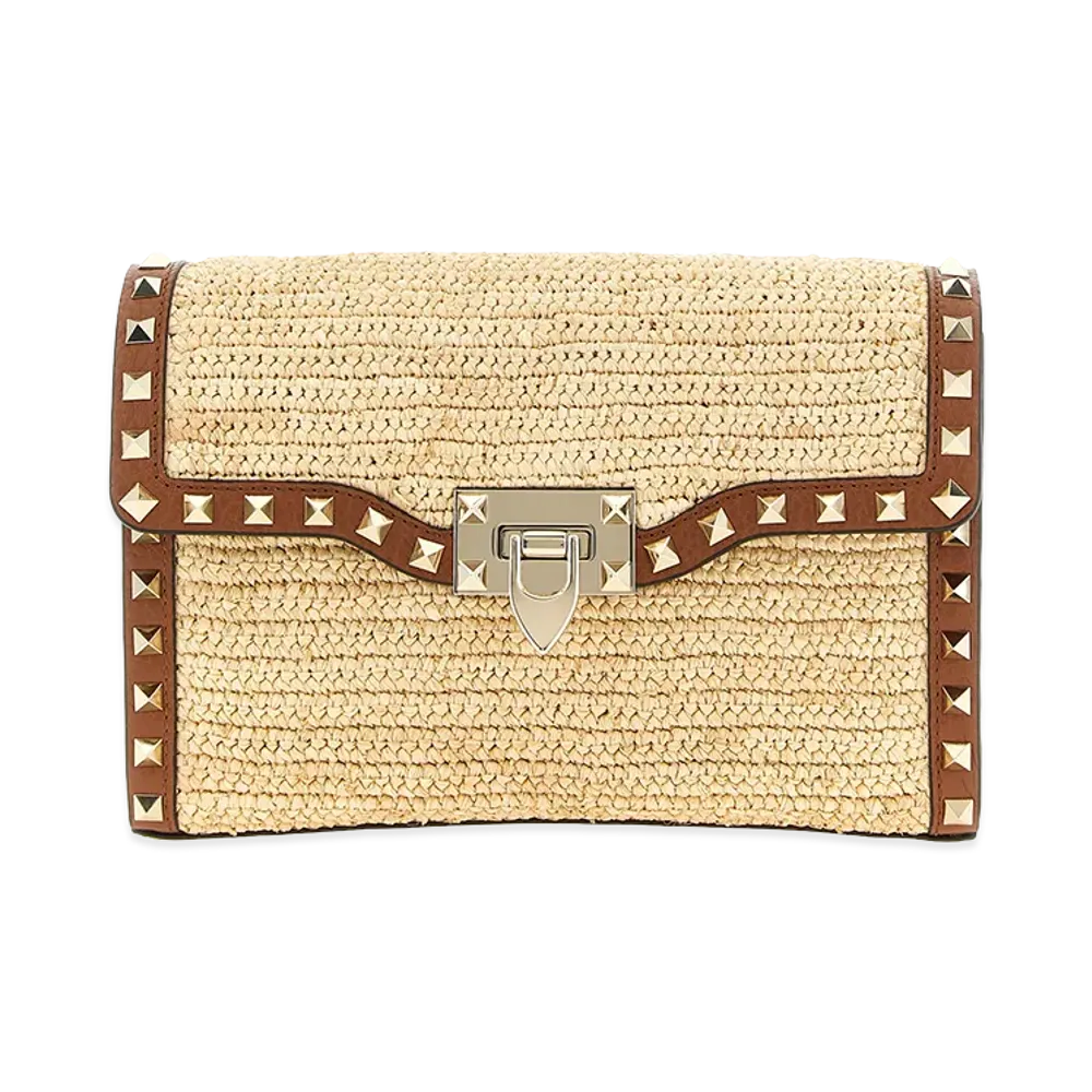 Valentino Garavani Women's Rockstud Small Shoulder Bag "Beige"