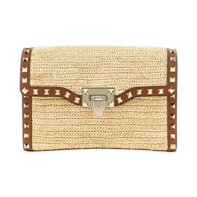 Valentino Garavani Women's Rockstud Small Shoulder Bag "Beige"