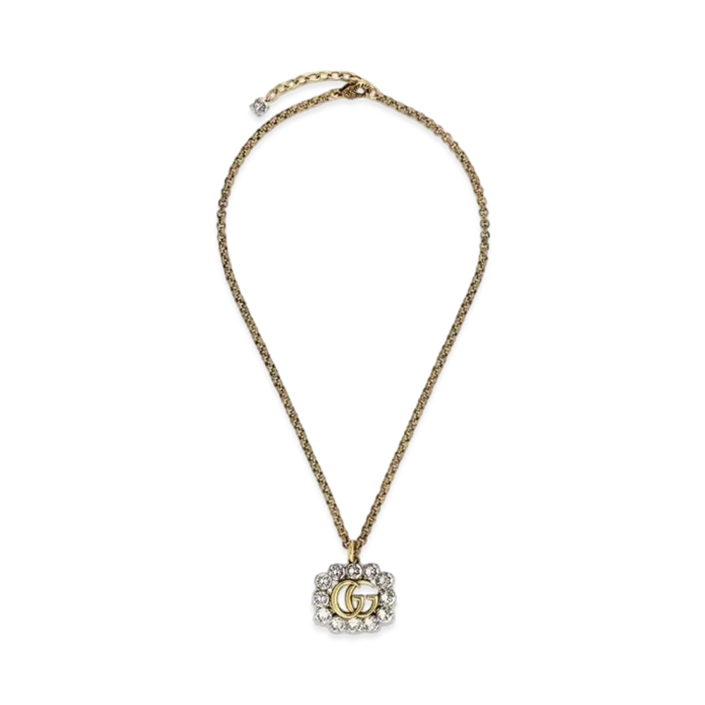 GUCCI Crystal Double G Necklace