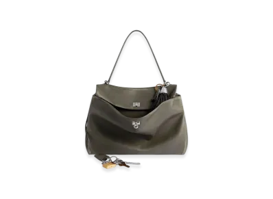 BALENCIAGA Rodeo Large Handbag With Charm "Khaki"