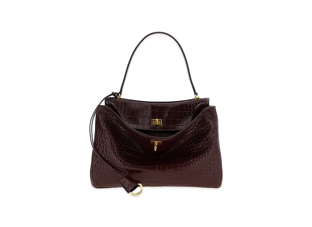 BALENCIAGA Women's 'Rodeo' Medium Handbag "Bordeaux"