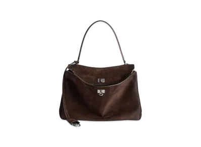 BALENCIAGA Rodeo Handbag Medium "Light Espresso"