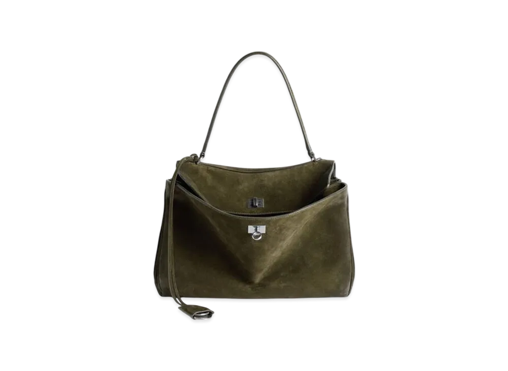 BALENCIAGA Rodeo Handbag Medium "Light Espresso"