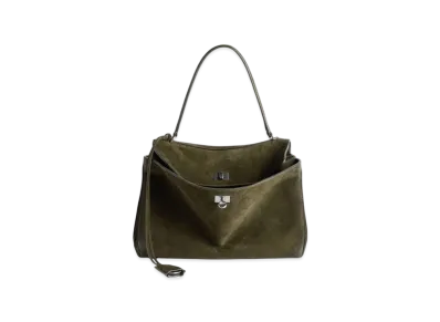 BALENCIAGA Rodeo Handbag Medium "Light Espresso"