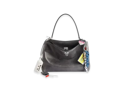 BALENCIAGA Rodeo Medium Handbag With Charm "Grey"