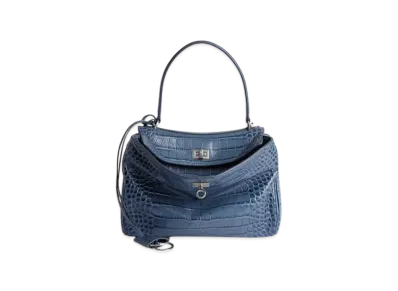 BALENCIAGA Rodeo Handbag Small "Faded Dark Blue"