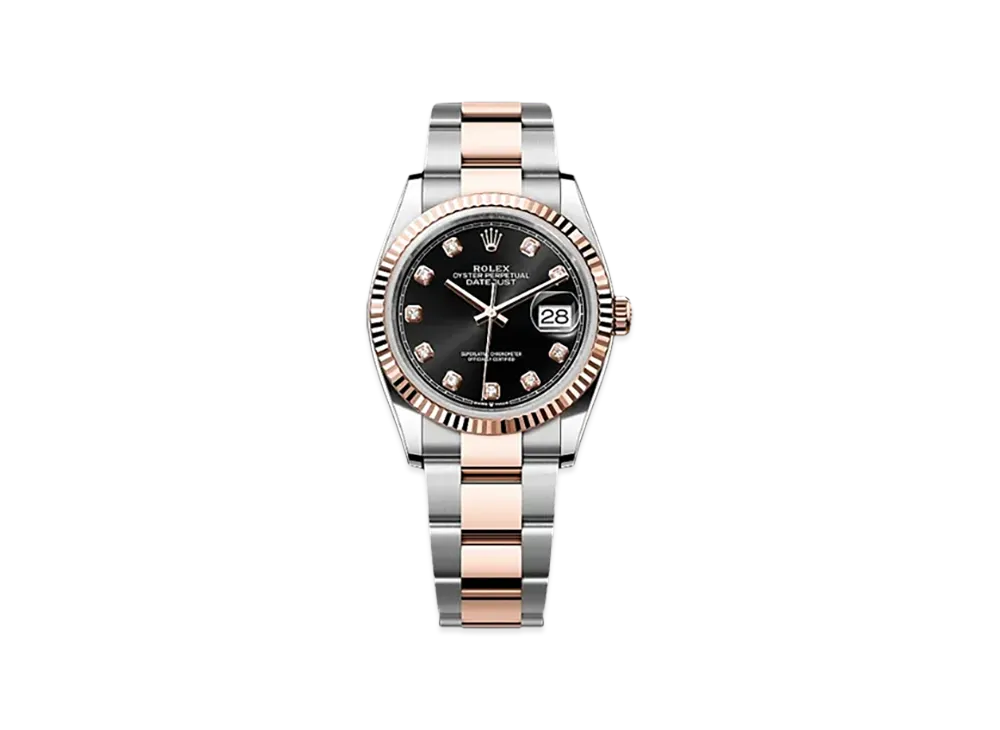 ROLEX Datejust 36 Oystersteel & Everose Gold "Black"