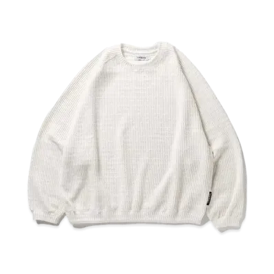 TIGHTBOOTH Mystery Gauge Crew Knit "White"