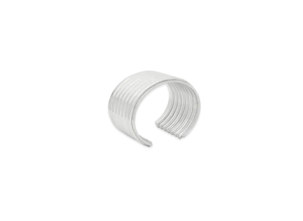 Saint Laurent Deco Cuff in Metal "Shiny Silver"