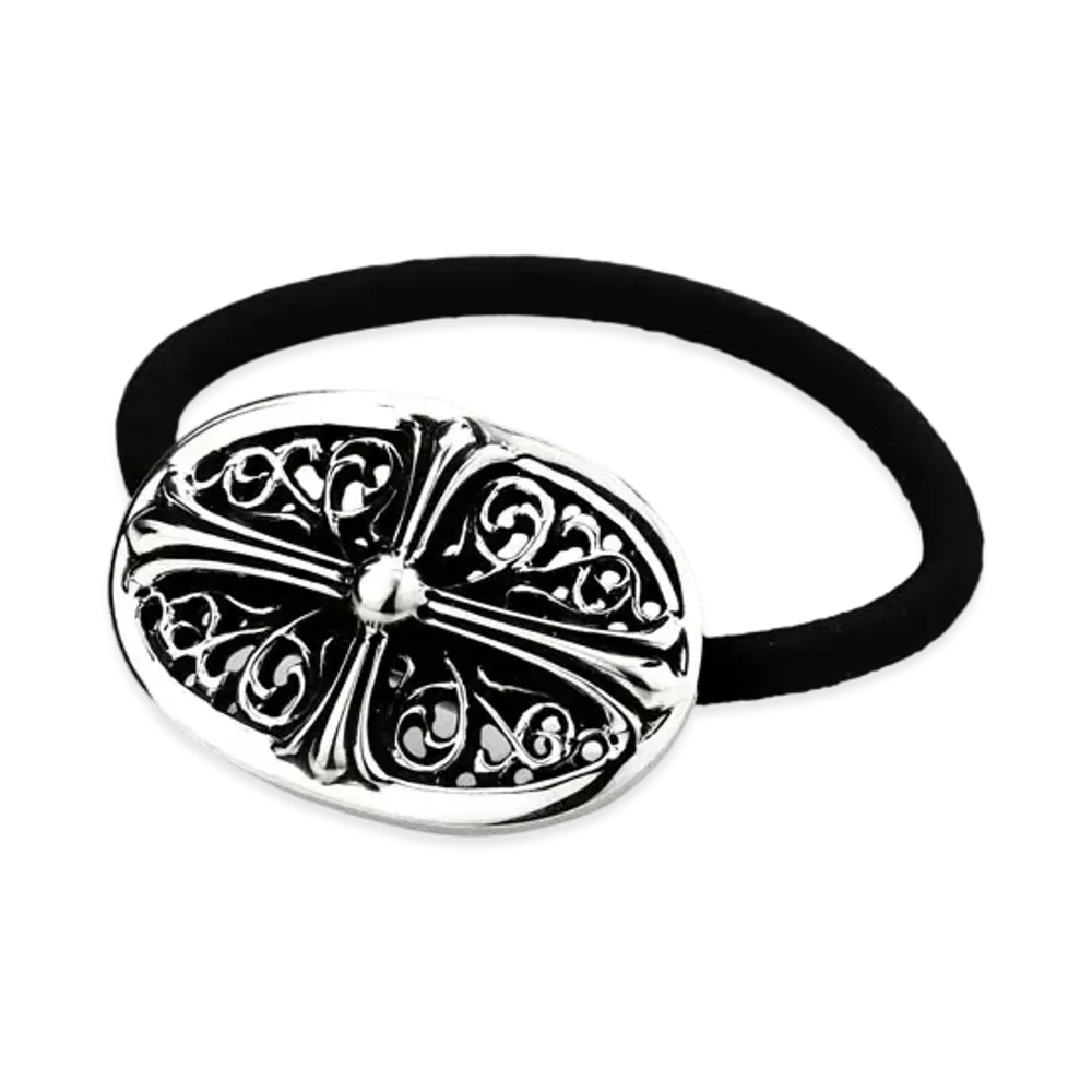 Chrome Hearts Hairband #2 Oval Cross "Silver"