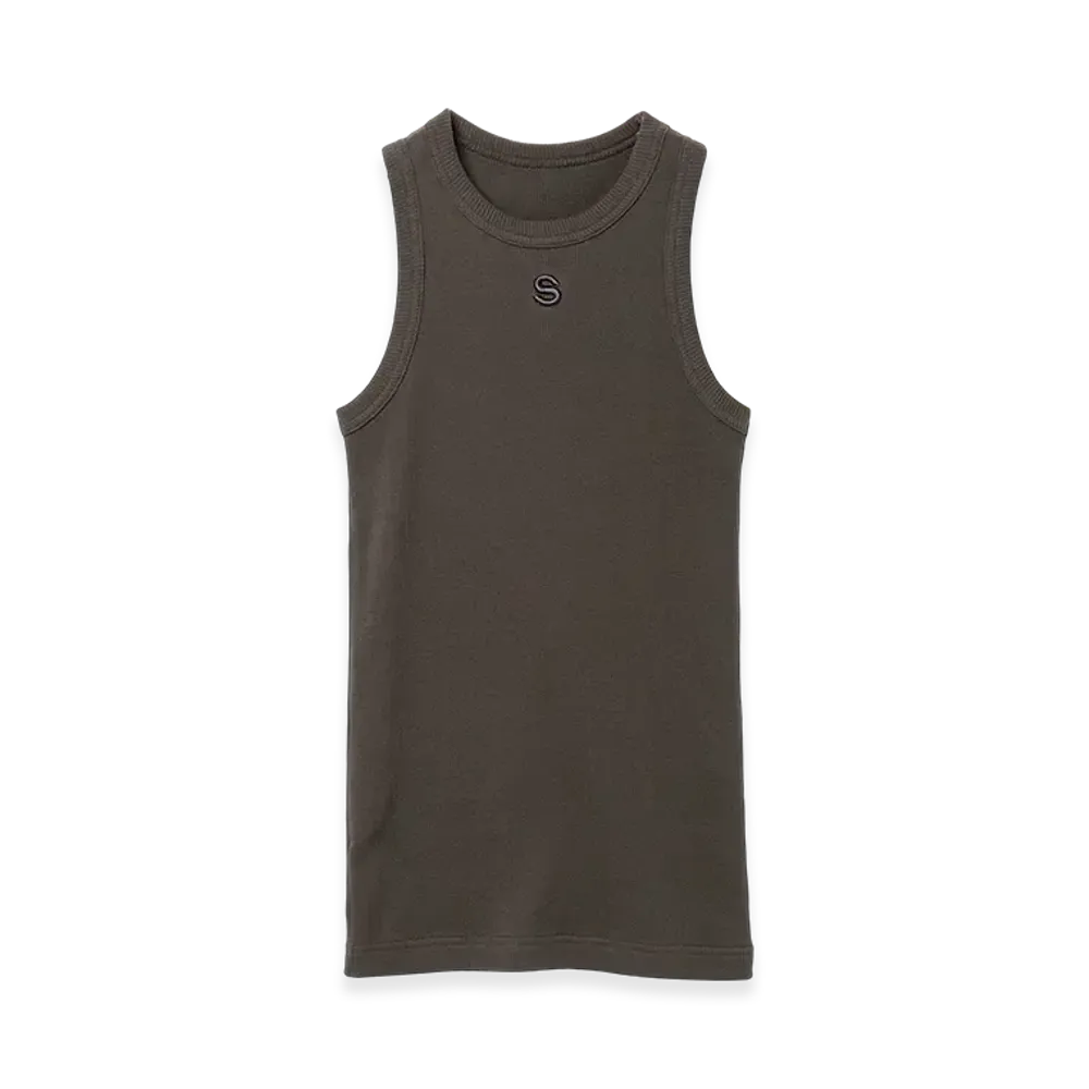 sacai S Cotton Jersey Tank Top "Charcoal Gray"