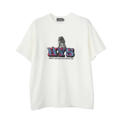 HYSTERIC GLAMOUR Next Level Embroidery T-Shirt "White"