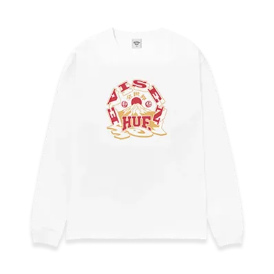HUF x Evisen Skateboards HUFUJI LS Tee "White"