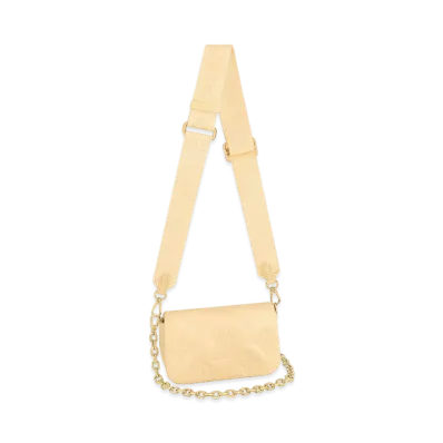 Louis Vuitton Wallet on Strap Bubblegram Monogram "Banana"