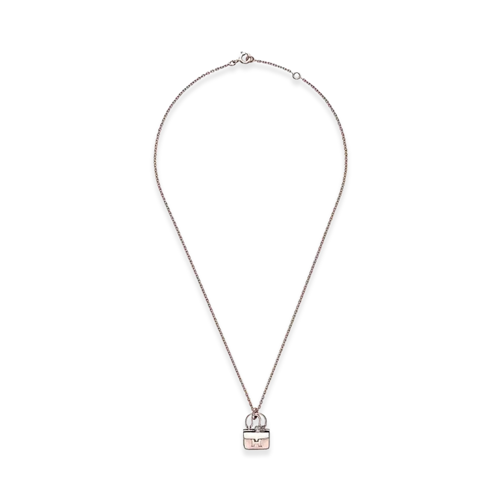 Hermes Constance Amulette Pendant "Pink Gold/1 Diamond"