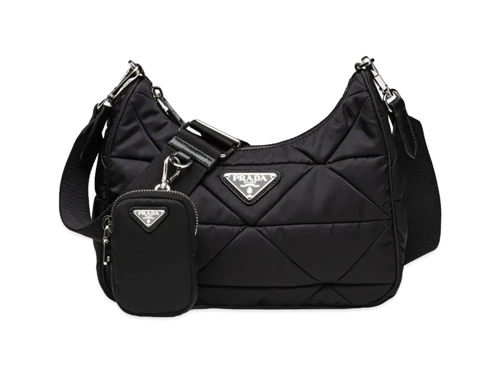 PRADA Re-Nylon Padded Hobo Bag "Black"